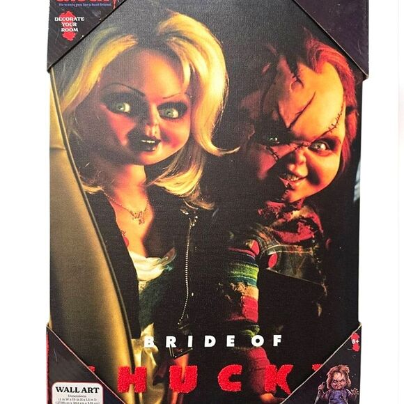 Chucky Universal Bride of Chucky Embrodried Canva Wall Decor - Picture 1 of 7